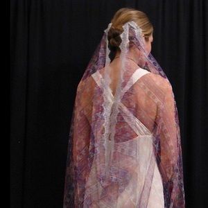 Roman Goddess Style Wedding Veil with Two Combs